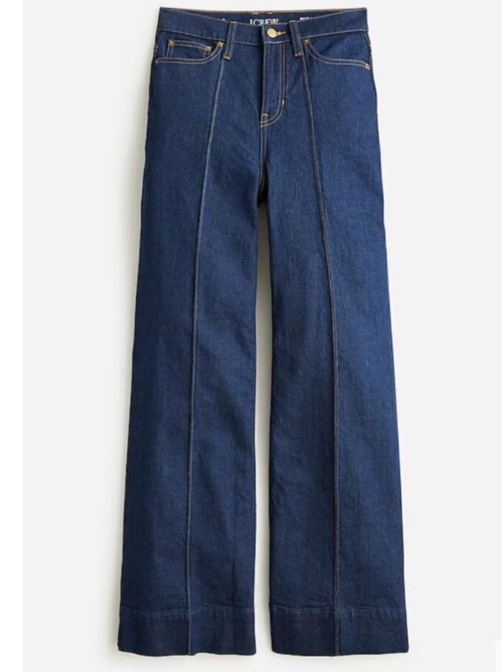 J Crew Pintuck Denim Wide Leg Trouser Jean | 29 PETITE